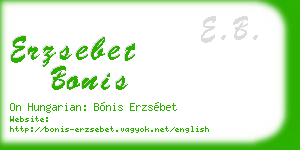 erzsebet bonis business card